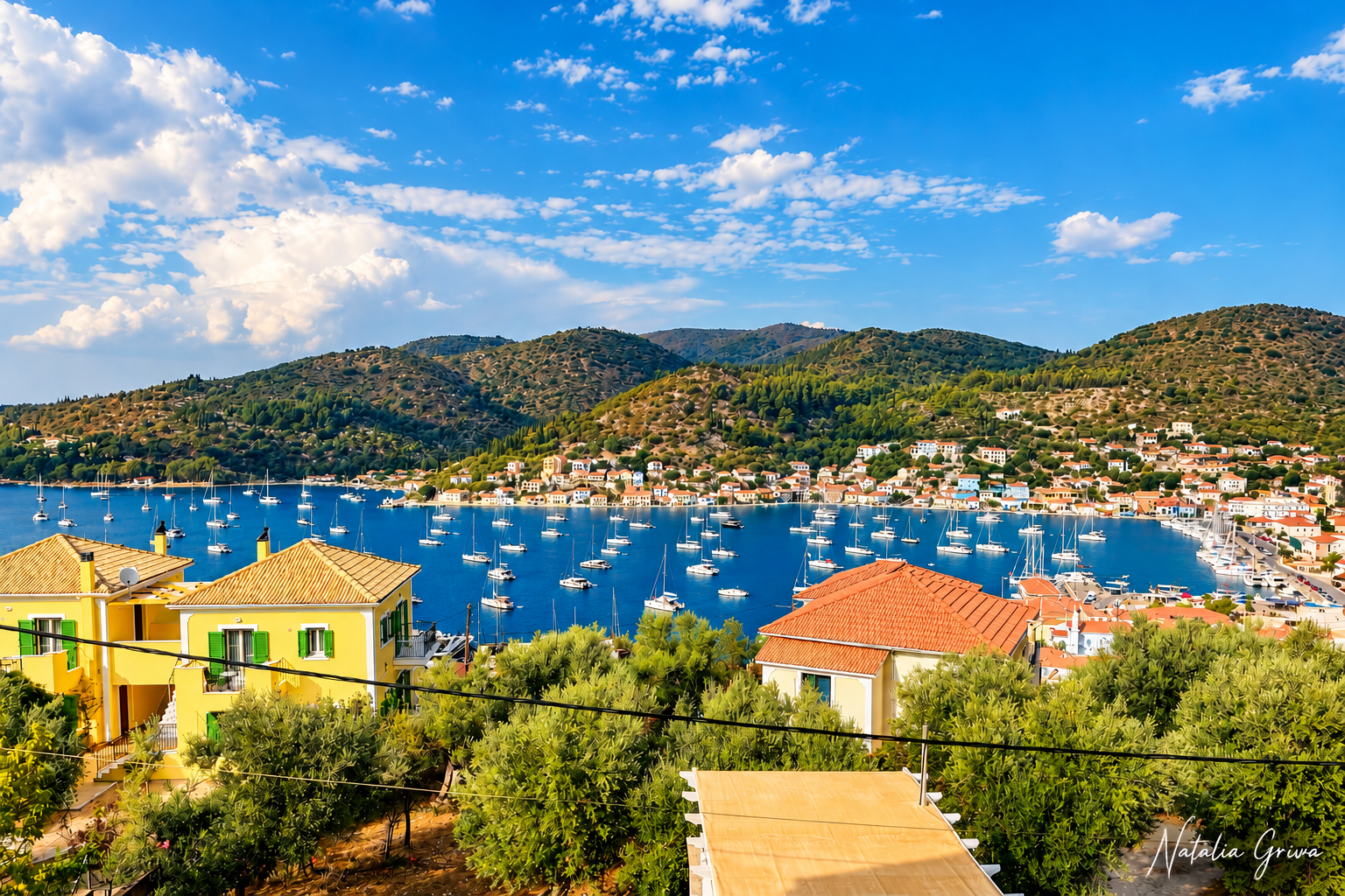 Ithaca - Vathy Harbour — Art Print · Greek Summer