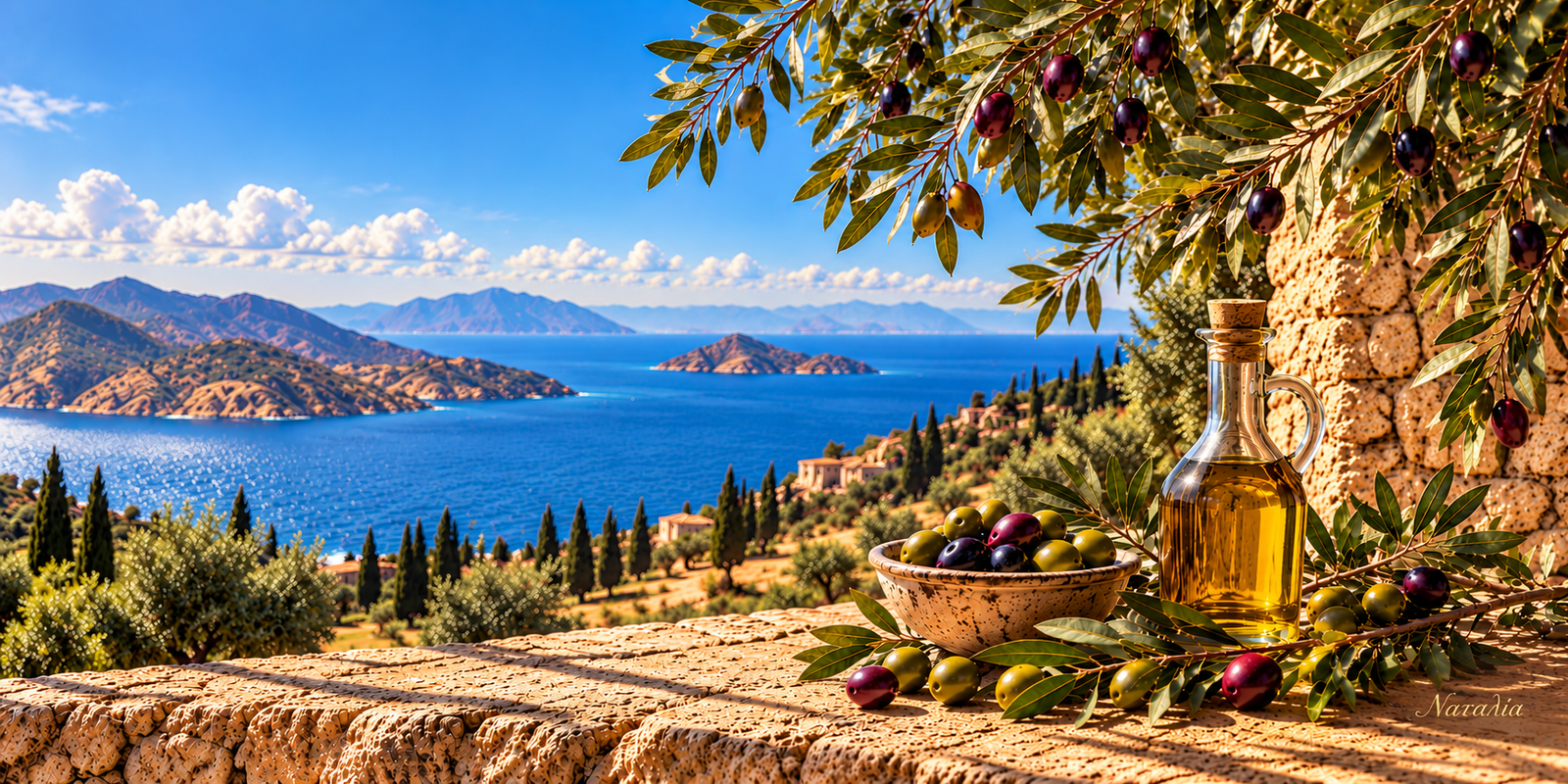 Olive Grove by the Sea — Art Print · Greek Summer