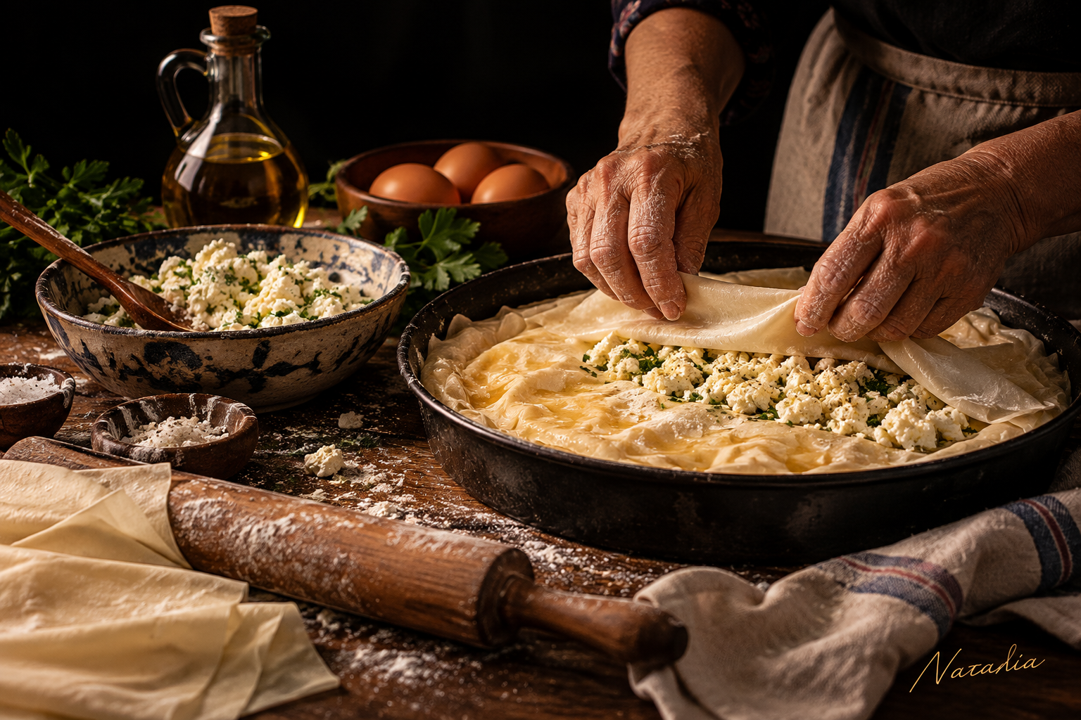 Grandma’s Greek Kitchen — Art Print · Food & Drinks