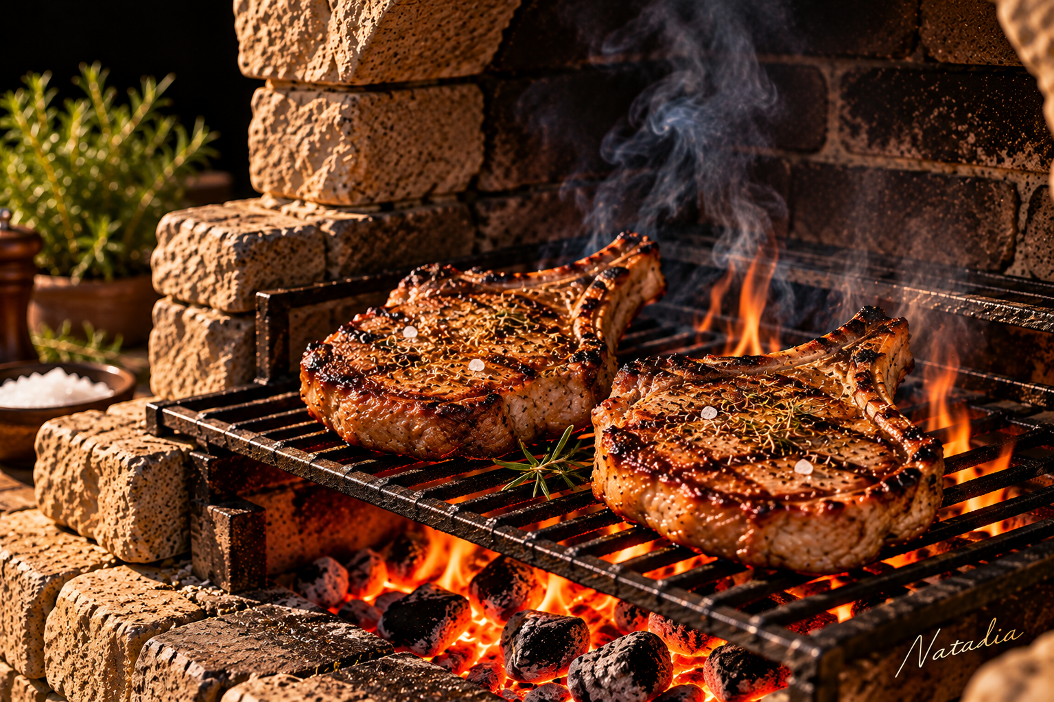 The Greek grill — Art Print · Food & Drinks