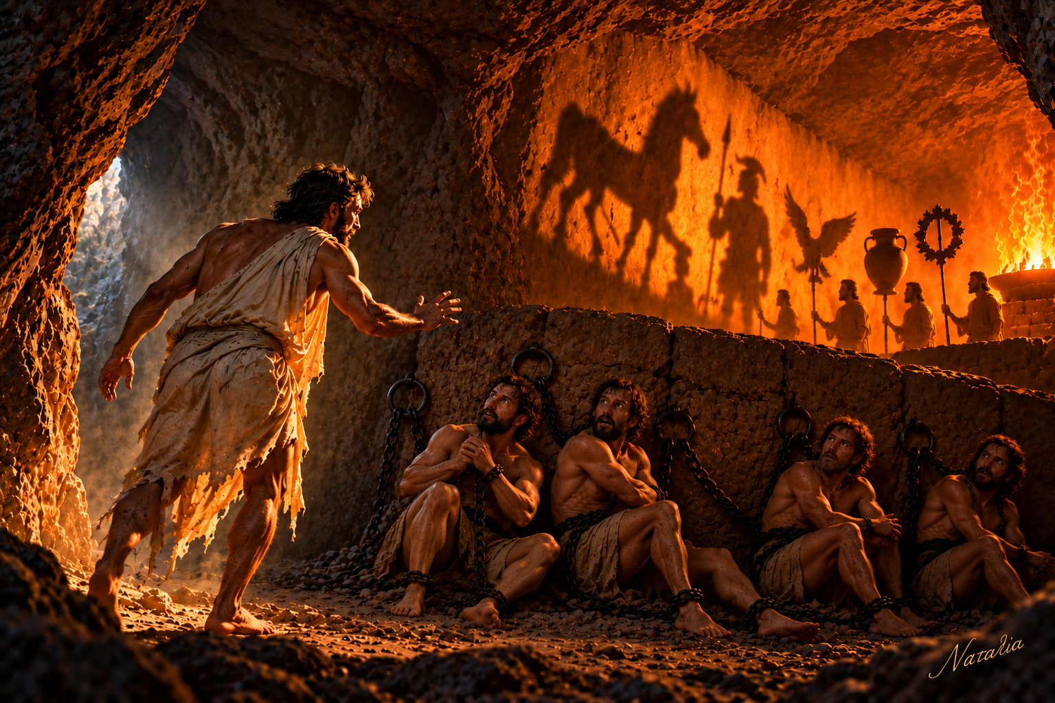 The Allegory of the Cave IV — The Return — Art Print · Philosophy