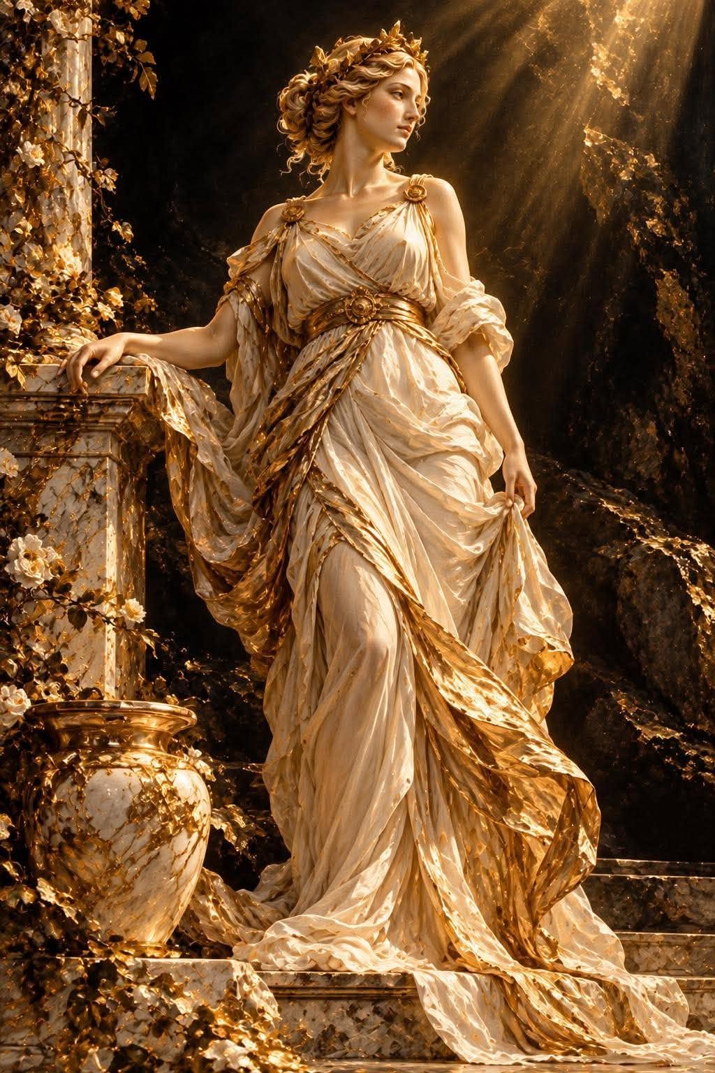 Golden Greek Goddess — Art Print · Ancient Greece