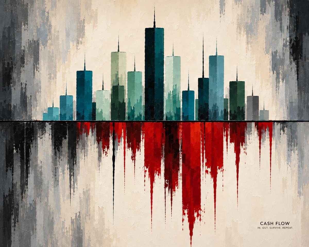 Cash Flow — Hand-Painted Artwork (Guided Painting) · Finance