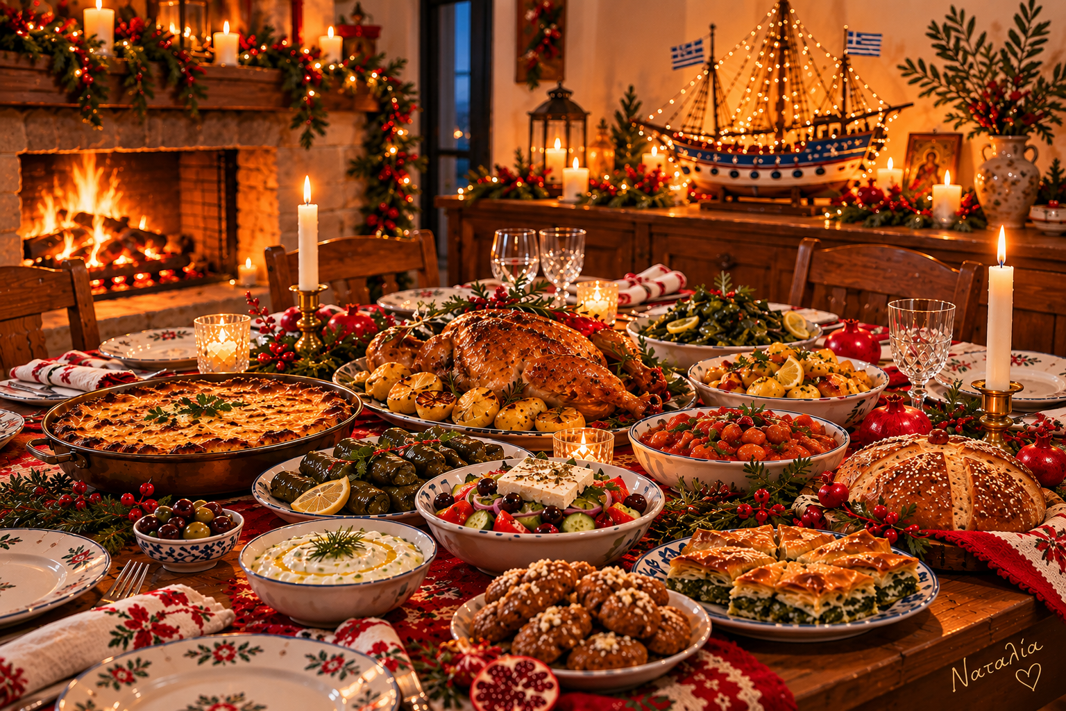 Christmas Feast — Art Print · Christmas